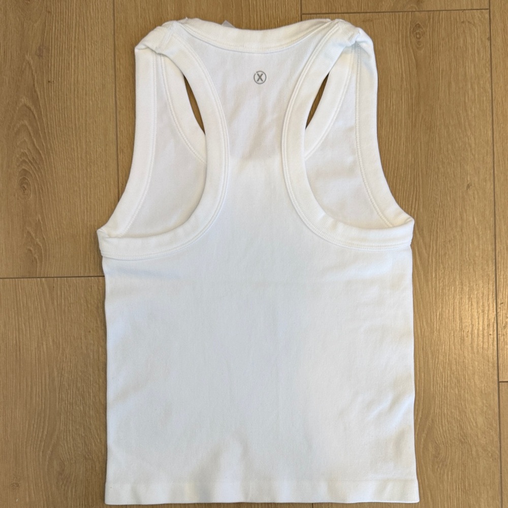 Reflex White Ribbed Tank Top - Picture 4 of 5